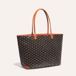 Goyard Artois Tote MM Black and Brown Goyardine Canvas & Chevroches Calfskin Palladium Hardware - Image 2